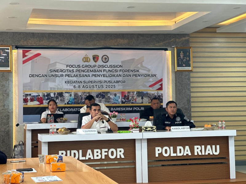 Puslabfor Bareskrim Polri Supervisi Bidlabfor Polda Riau, Perkuat Layanan Forensik Berbasis Ilmiah