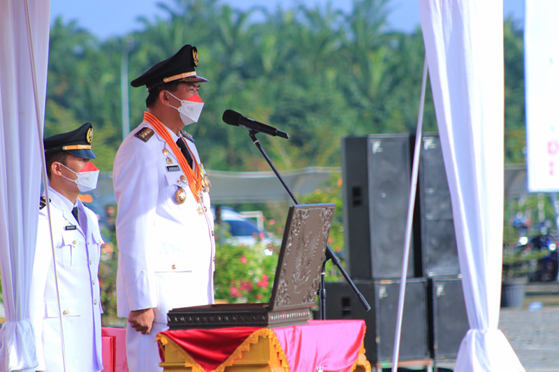 Berlangsung Sederhana, Wali Kota Pekanbaru Pimpin Upacara Peringatan HUT RI ke-76