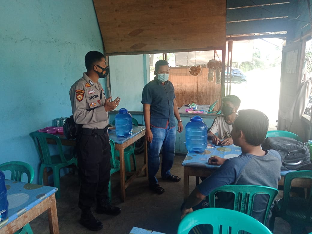 Antisipasi Covid-19, Polsek Teluk Meranti Imbau Masyarakat dan Pelaku Usaha Terapkan Prokes