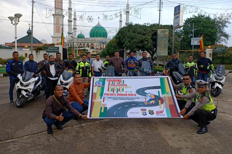 Satlantas Polres Rohul Gelar Touring Millenial Road Safety Festival 2019 Riau-Sumbar