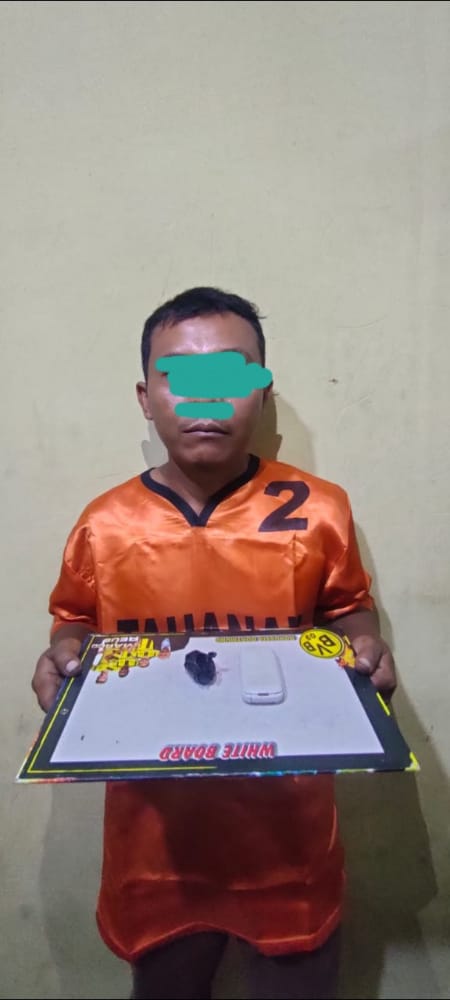 Polsek Kuantan Hilir  Melakukan Penangkapan Terhadap Diduga Pelaku TP Narkotika Jenis Ganja