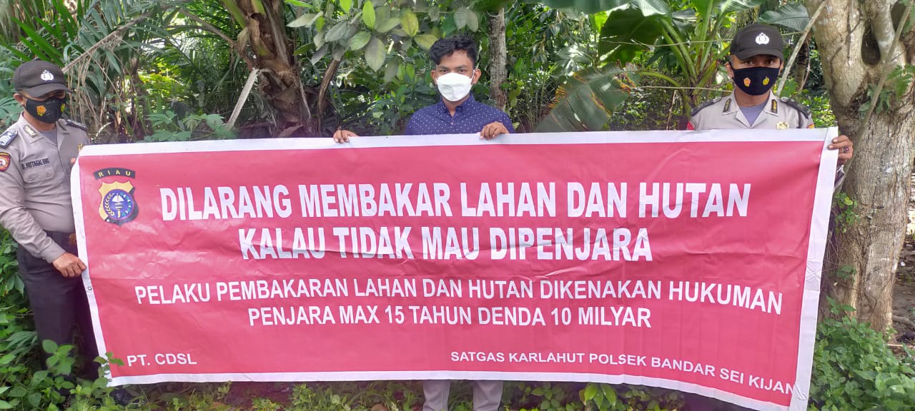 Antisipasi Karhutla, Polsek Bandar Sei Kijang Sosialisasikan Maklumat Kapolda Riau