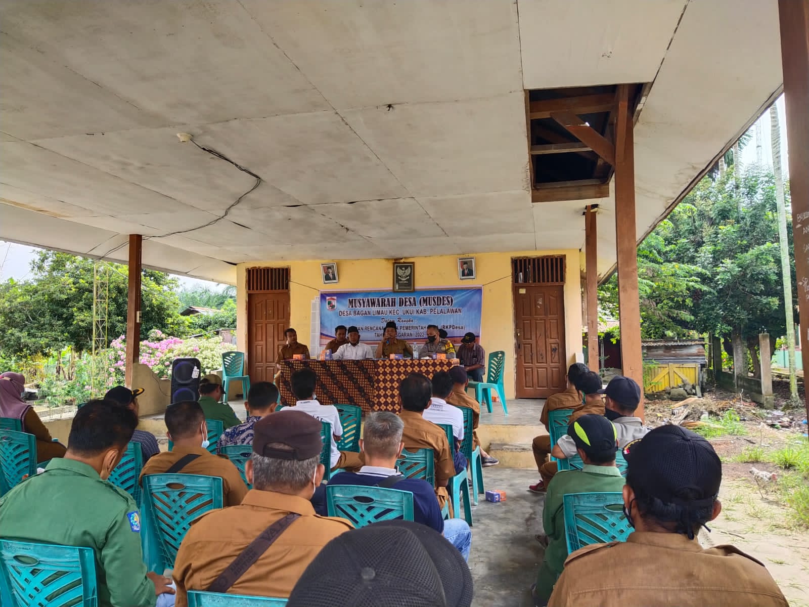 Jelang Pelaksanaan Pilkades, Kapolsek Ukui Koordinasi dengan Desa Bagan Limau