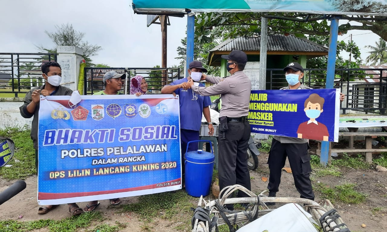 Polsek Bunut Laksanakan Giat Bakti Sosial