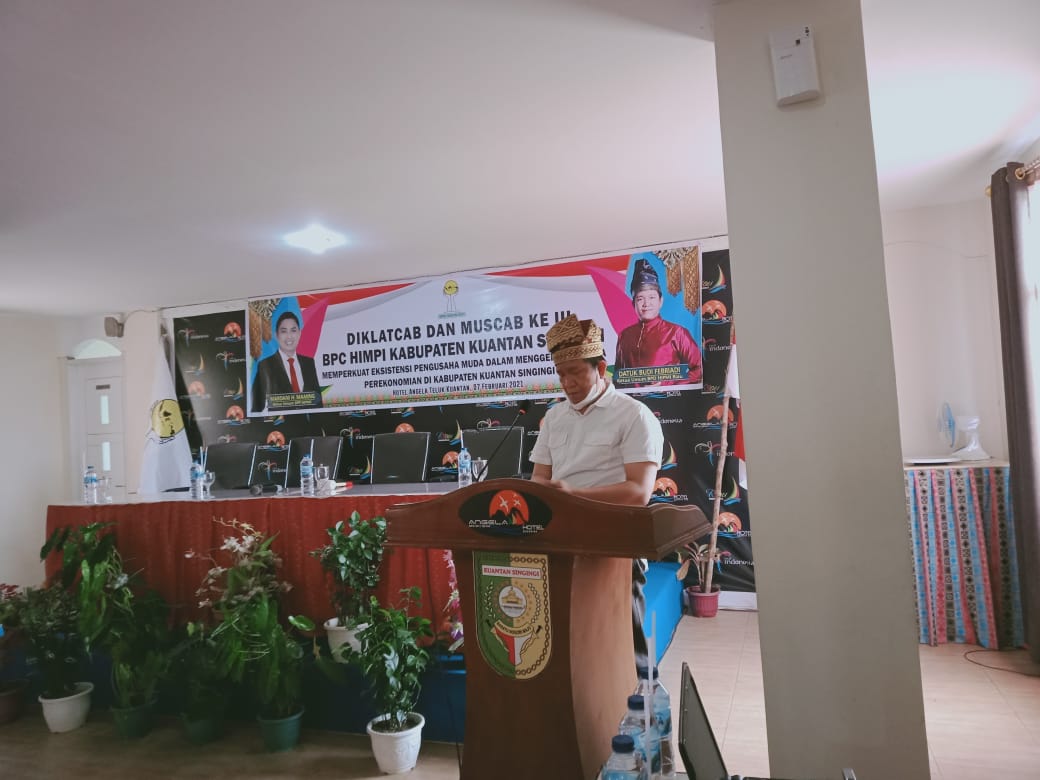 Meski Sempat Ricuh, Ifos Alfa Rianda Terpilih Secara Aklamasi Pimpin HIPMI Kuansing Periode 2021- 2024