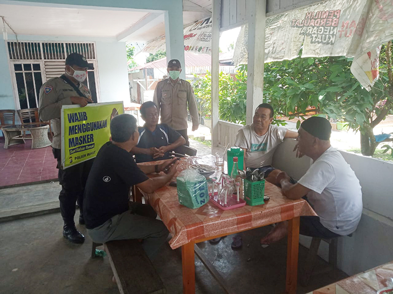 Pendisiplinan Protokol Kesehatan, Polsek Bunut Lakukan Operasi Yustisi