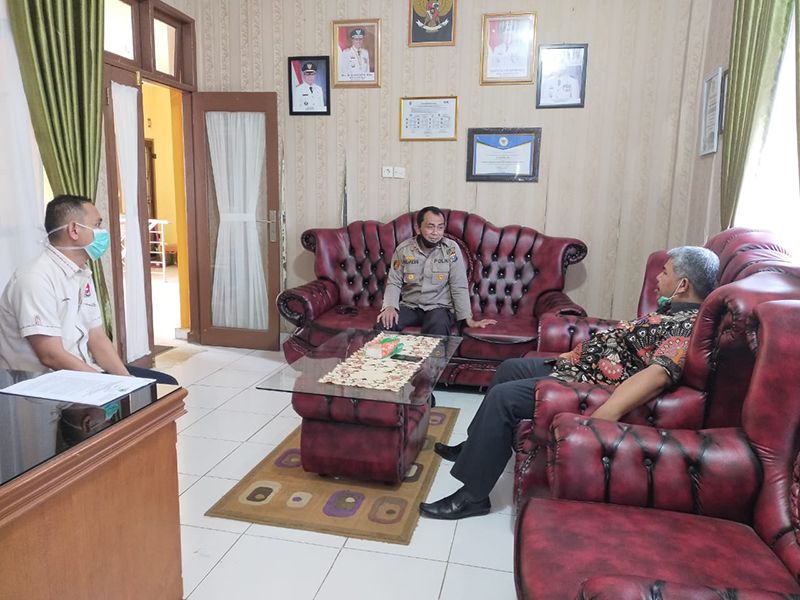 Kapolsek Pangkalan Lesung Melakukan Koordinasi Lintas Sektoral