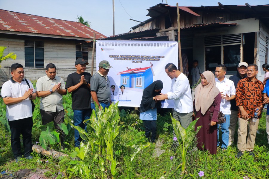 Pemko Pekanbaru Bangun Rumah Layak Huni untuk Warga Kurang Mampu di Rumbai