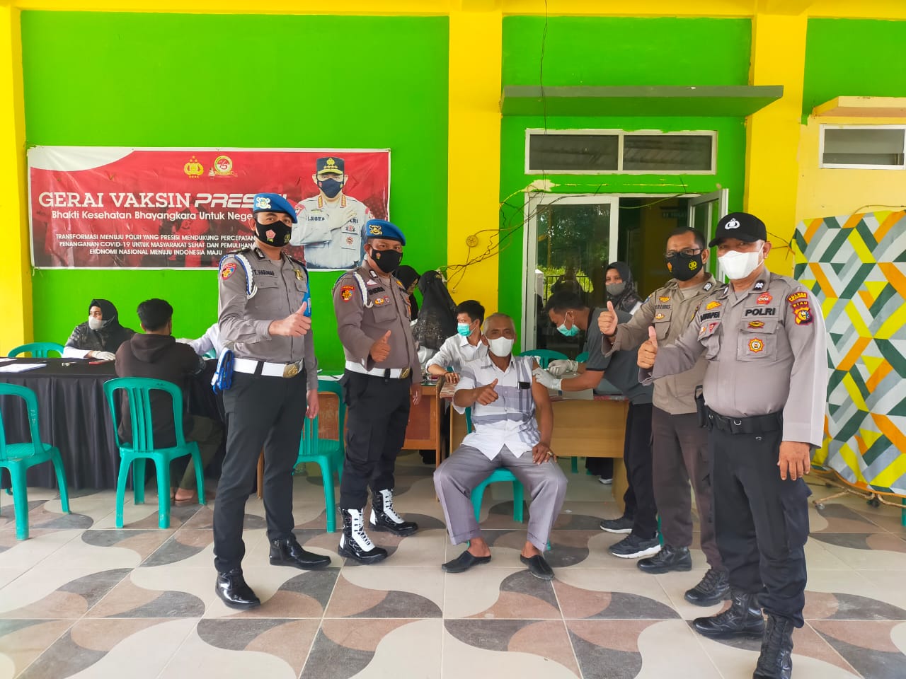 Polsek Pangkalan Lesung Lakukan Vaksinasi Presisi