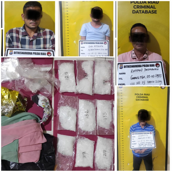 Sempat Buang Sabu ke Toilet, 6 Pengedar Narkoba Diringkus di Bandara SSK II Pekanbaru