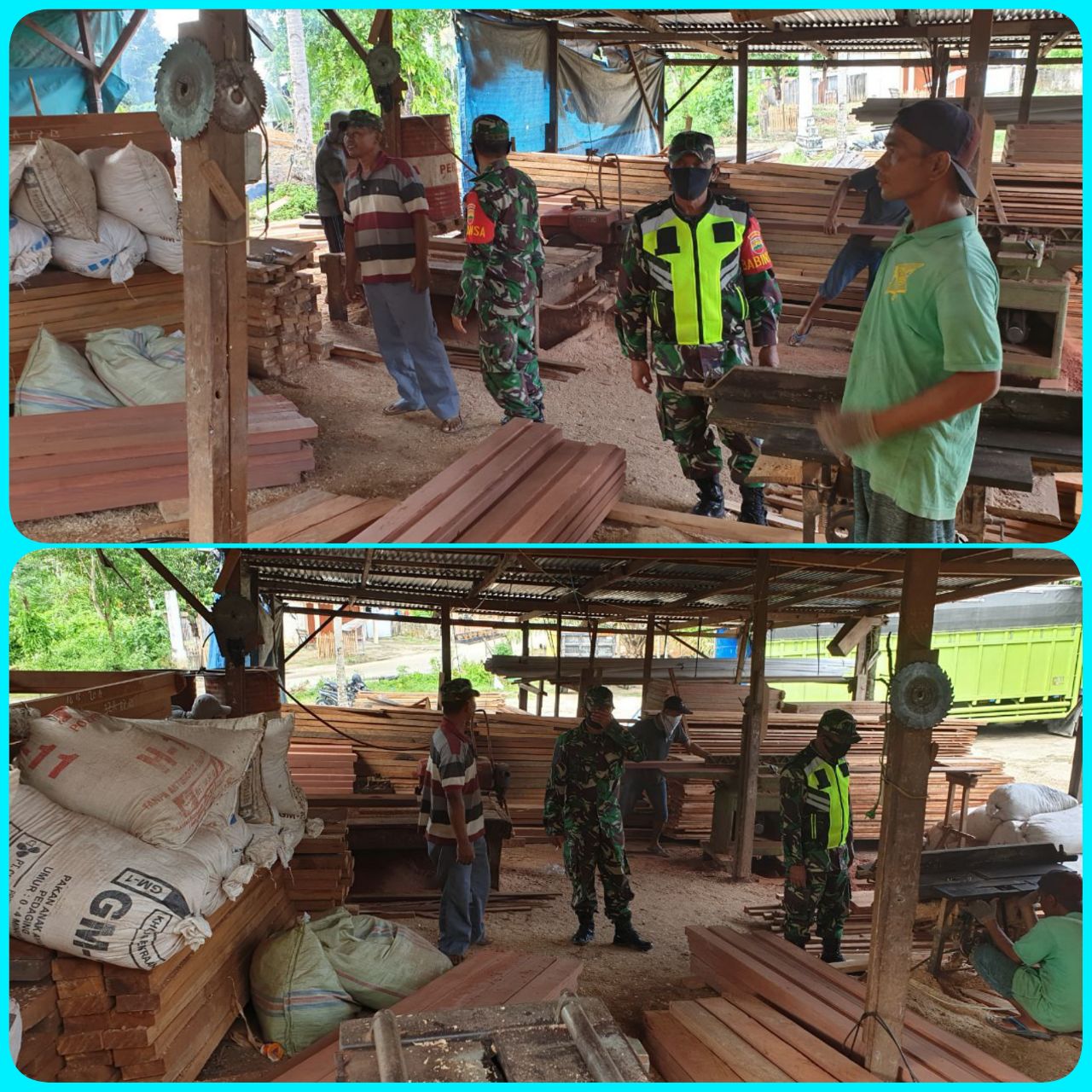 Untuk Memutus Matarantai Covid-19,Sertu Darmanto Anggota Koramil 07/Kuantan Hilir Dim 0302/Inhu Terapkan Protokol Kesehatan.