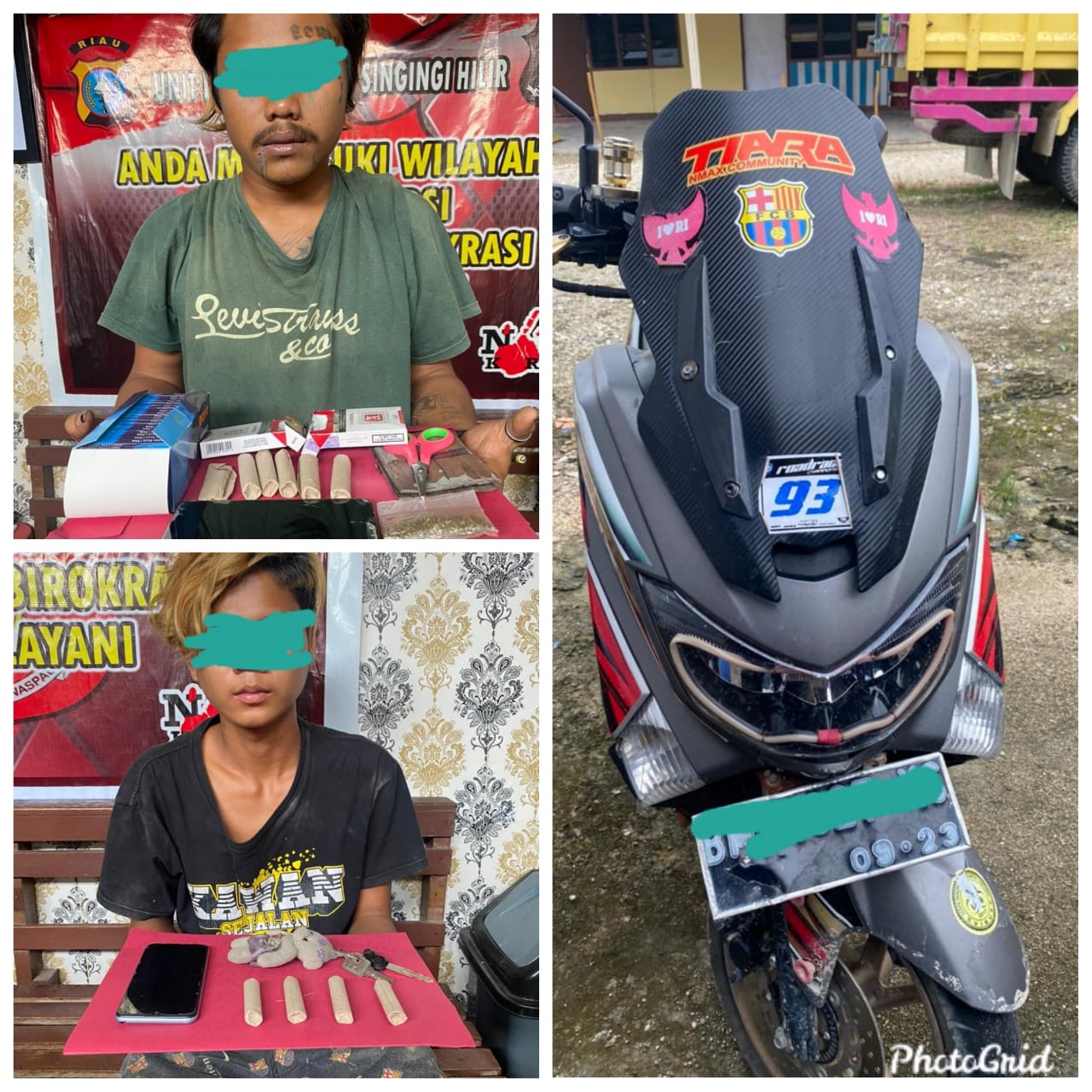 Tim Opsnal Polsek Singingi Hilir Amankan 2 Orang Remaja Pelaku Tindak Pidana Narkotika Jenis Daun Ganja Kering