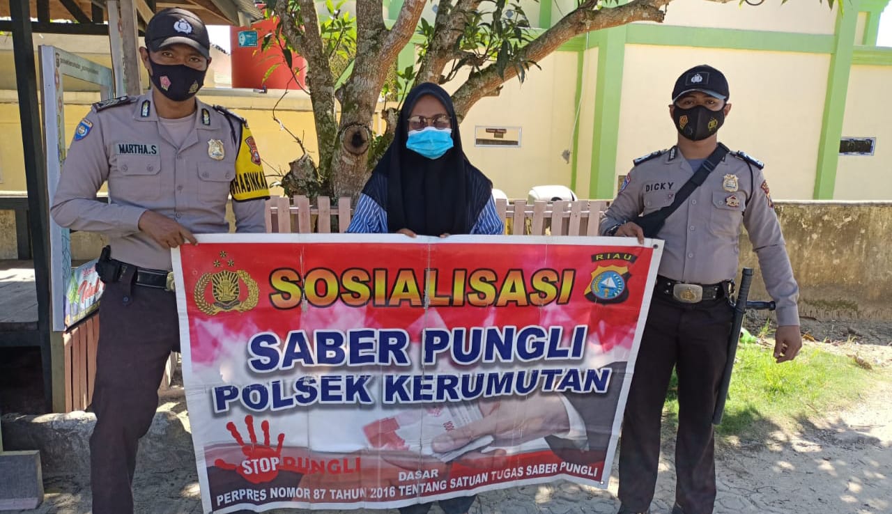 Rutin, Polsek Kerumutan Sosialisasikan Saber Pungli ke Masyarakat