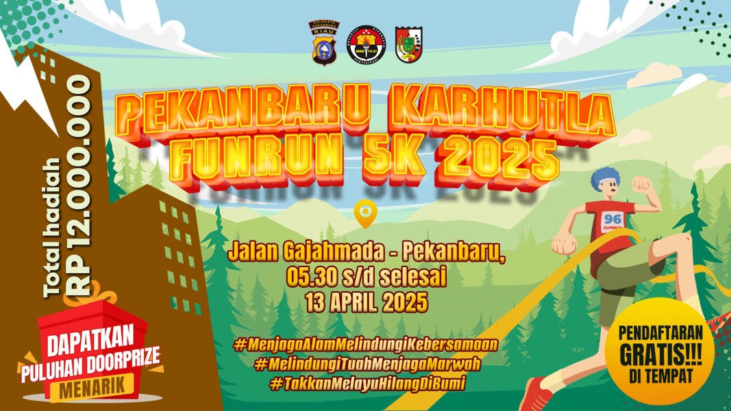 Pekanbaru Karhutla Fun Run 5K 2025, Ajak Warga Jaga Lingkungan Lewat Lari Sehat