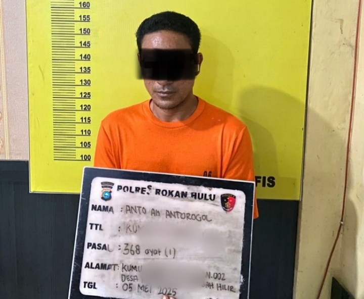 Berantas Premanisme, Polres Rohul Tangkap Dua Pria Pemeras Sopir Angkutan Kuar