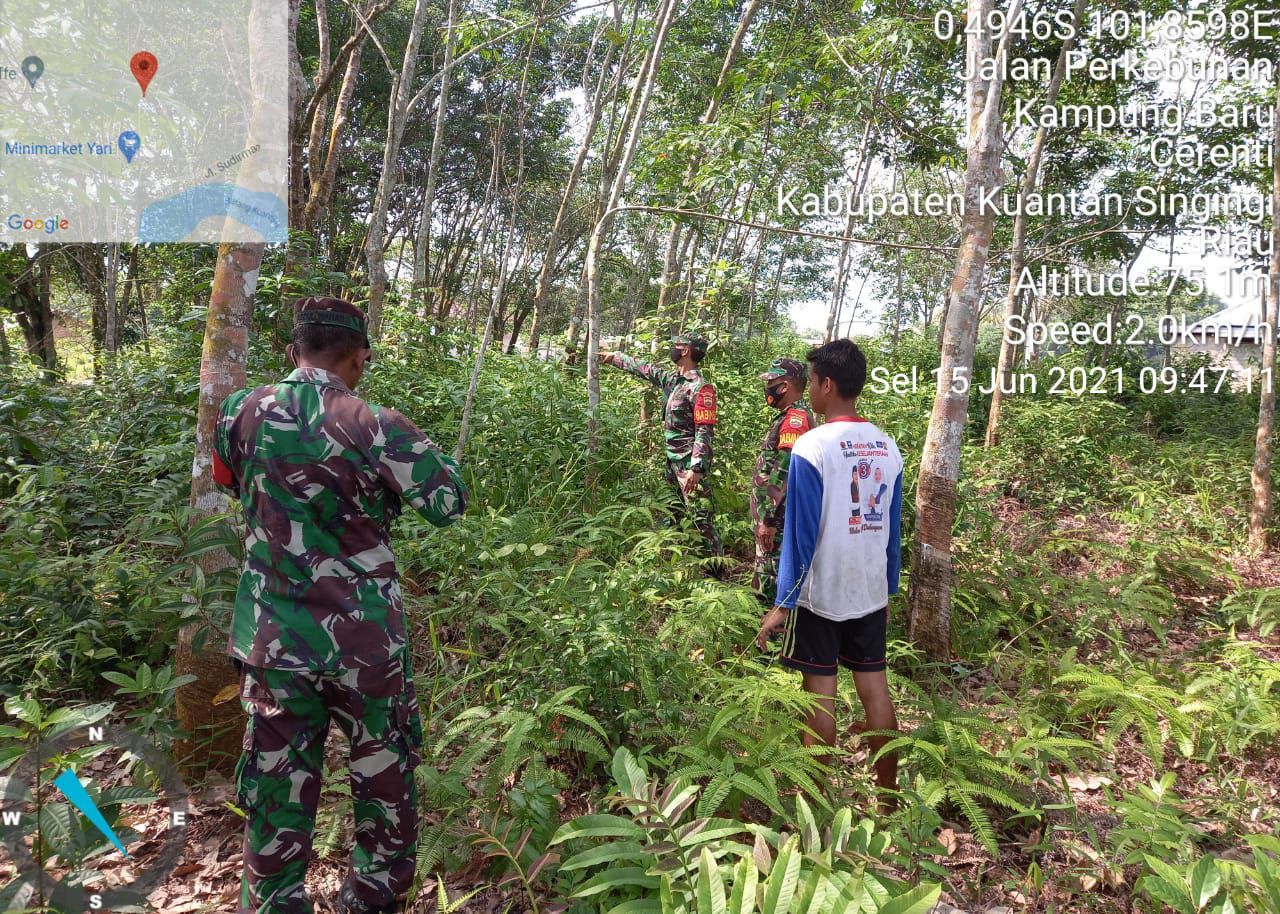 Babinsa Koramil 06/Cerenti Gencarkan Patroli Karlahut Didaerah Rawan Karlahut