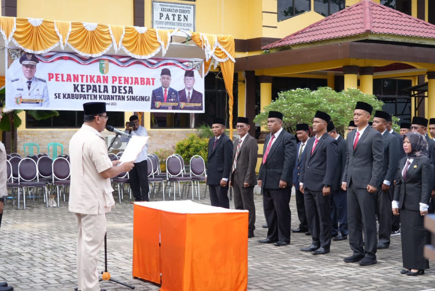 Lantik 39 PJ Kades, H. Suhardiman : Kades Di Ingatkan Layani  Kesehatan Dan Pendidikan Dasar Masyarakat