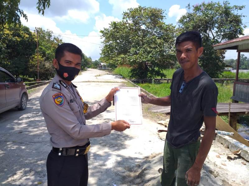 Bhabinkamtibmas Giatkan Patroli dan Sosialisasi Guna Cegah Karhutla