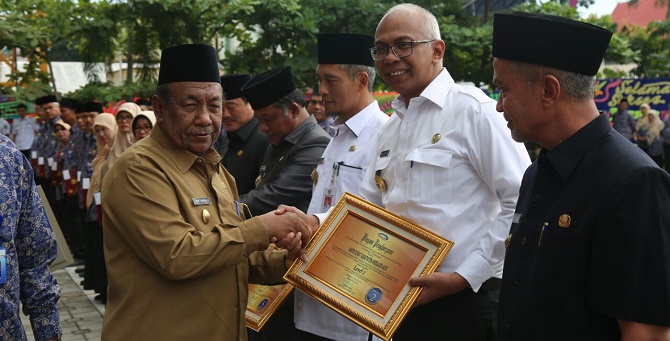 Pemkab Inhil Terima Penghargaan Kapabilitas APIP Inspektorat Level 2 di Riau